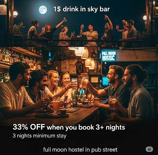 Pensjonat Full Moon Sky Bar Party In Pub Street El Rincon Espanol Siem Reap
